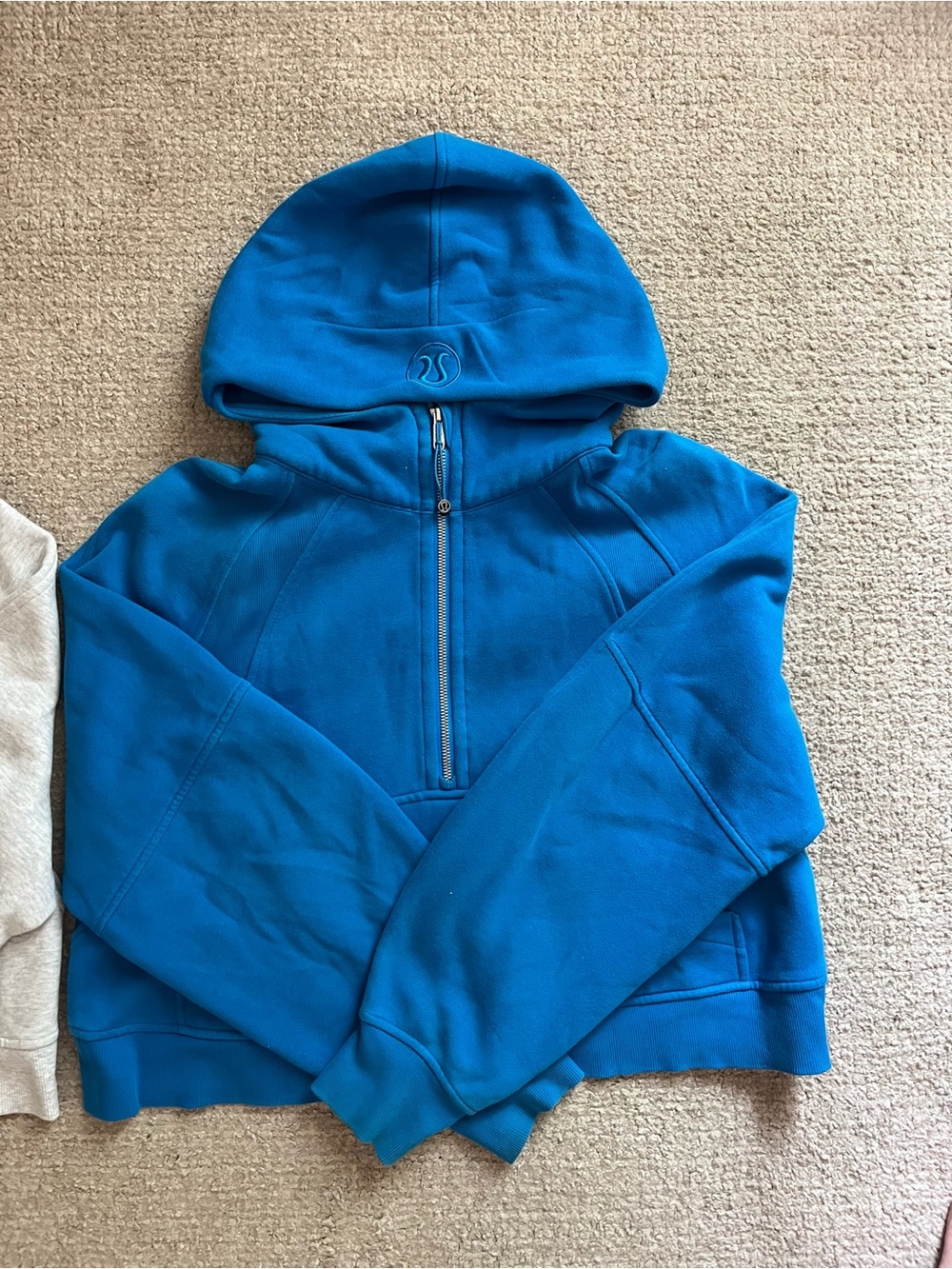 Lululemon Blue Scuba Oversized Half-Zip Hoodie